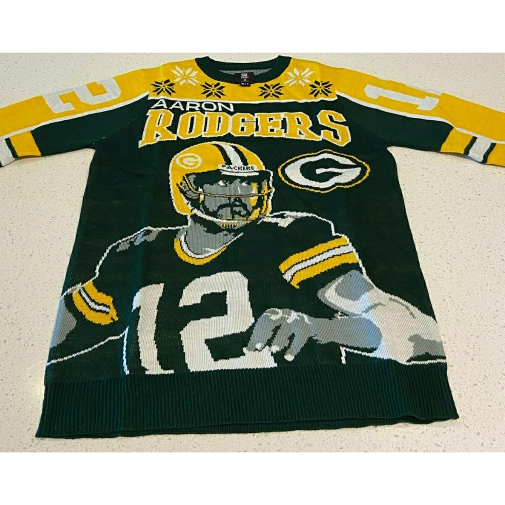 Aaron Rodgers Green Bay Packers Christmas Sweater